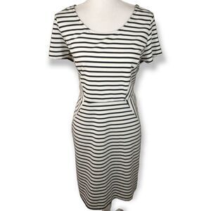 XHILARATION BLACK & WHITE STRIPE DRESS SZ.XXL EUC